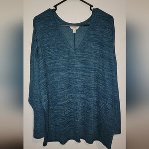Teal V-Neck Sweater